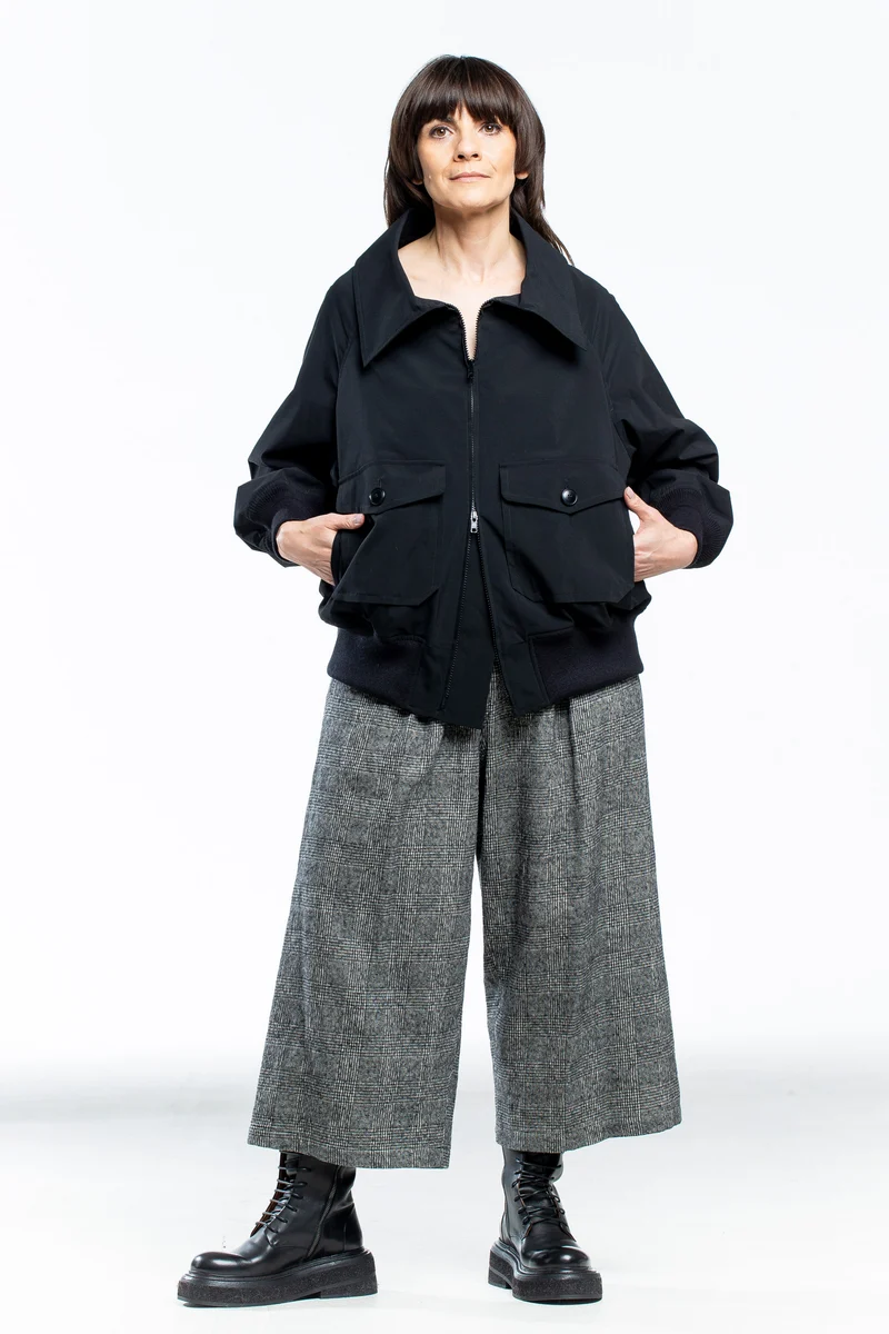 Yohji Yamamoto Damen Bomberjacke Oversized schwarz