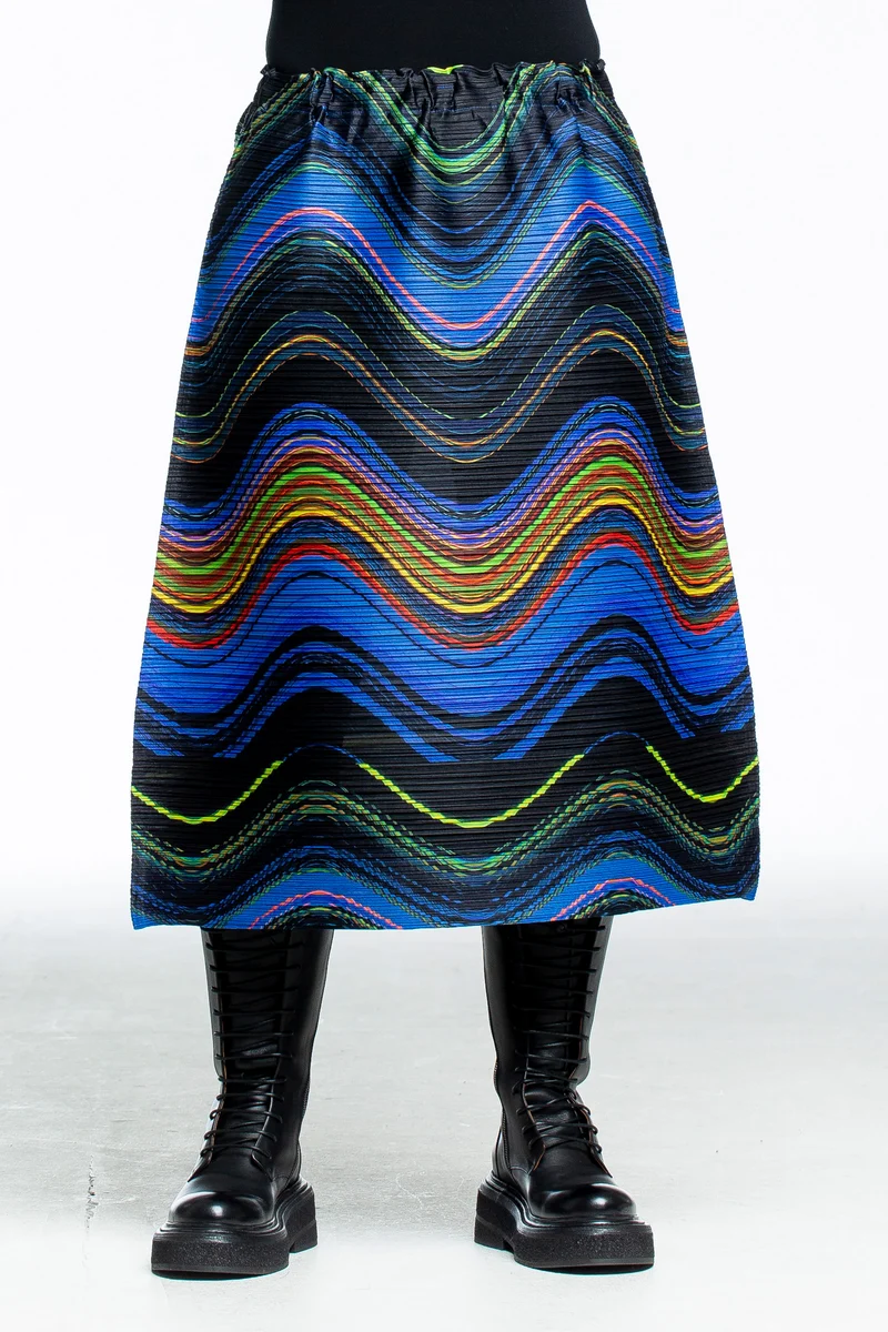 Pleats Please Issey Miyake Damen Plissee Midirock multicolour