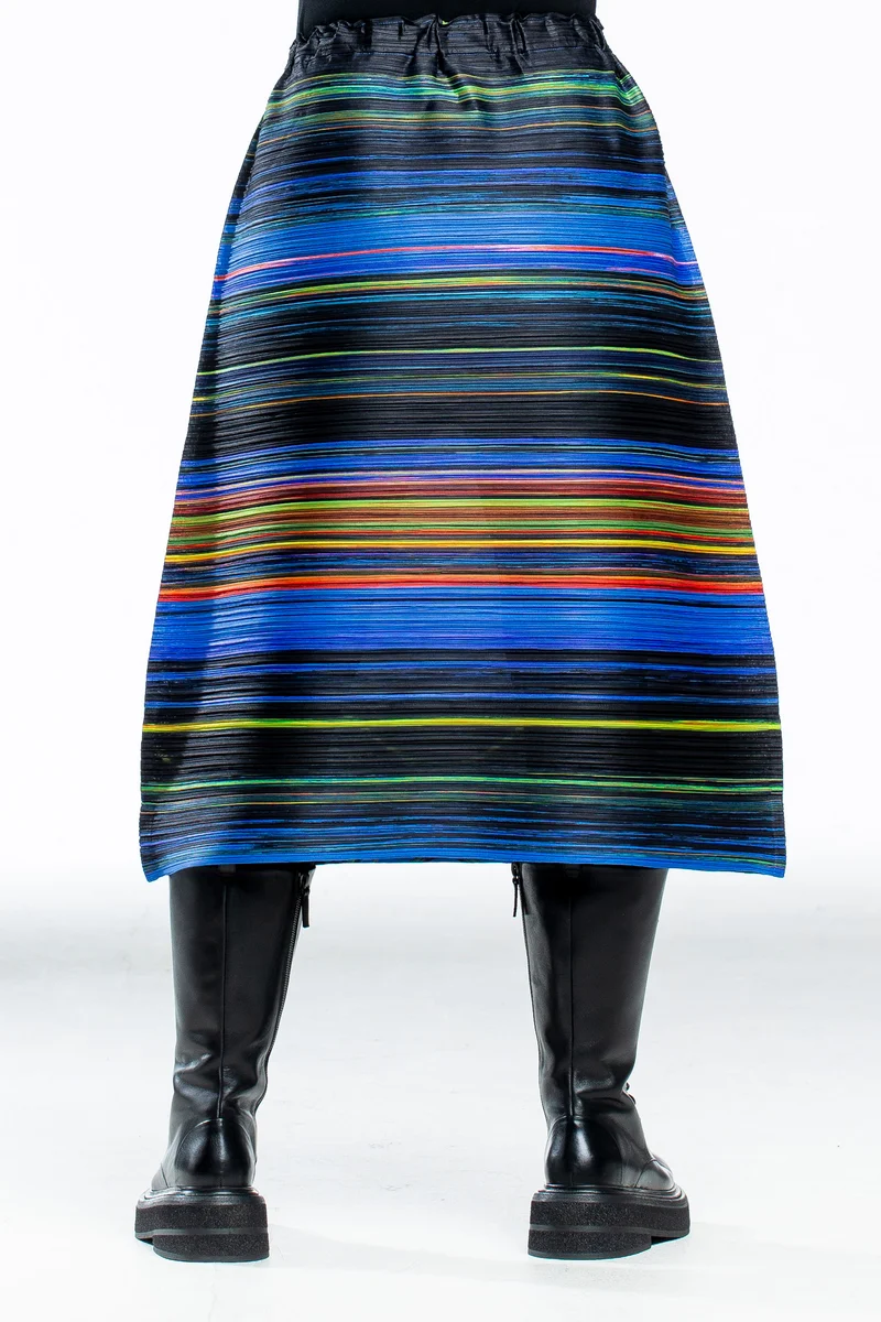 Pleats Please Issey Miyake Damen Plissee Midirock multicolour