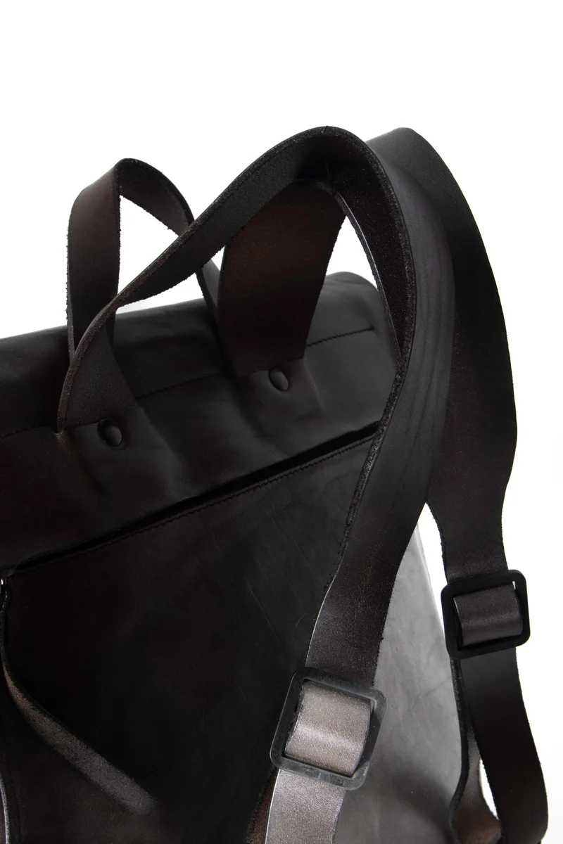 Numero 10 Leder Backpack Manaus Cow grau braun