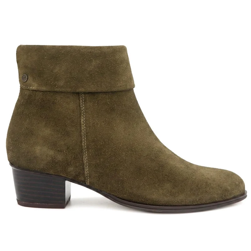 Madrigal Leather Cushioned Ankle Boots - MADRIGAL / 329 832 - Olive