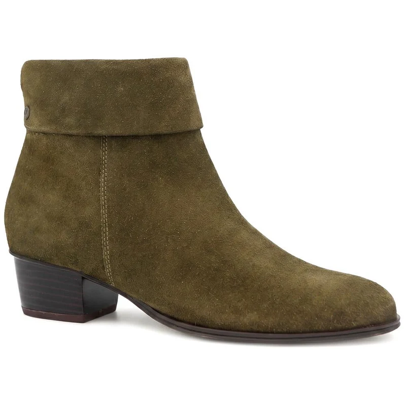 Madrigal Leather Cushioned Ankle Boots - MADRIGAL / 329 832 - Olive