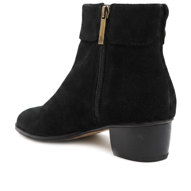 Madrigal Leather Cushioned Ankle Boots - MADRIGAL / 329 832 - Black Suede