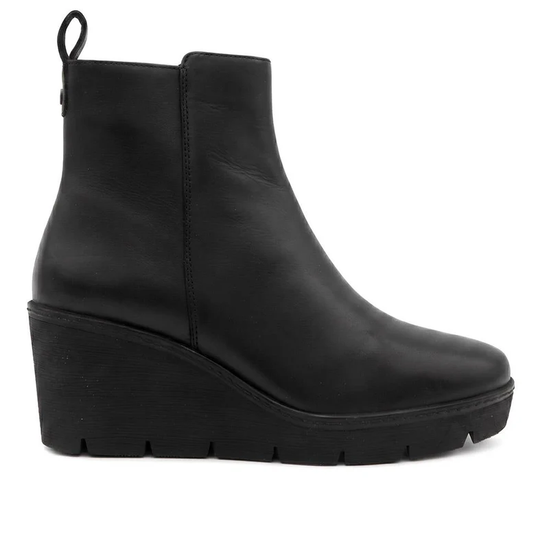 Memento Leather Wedge Heel Ankle Boots - MEMENTO / 329 837