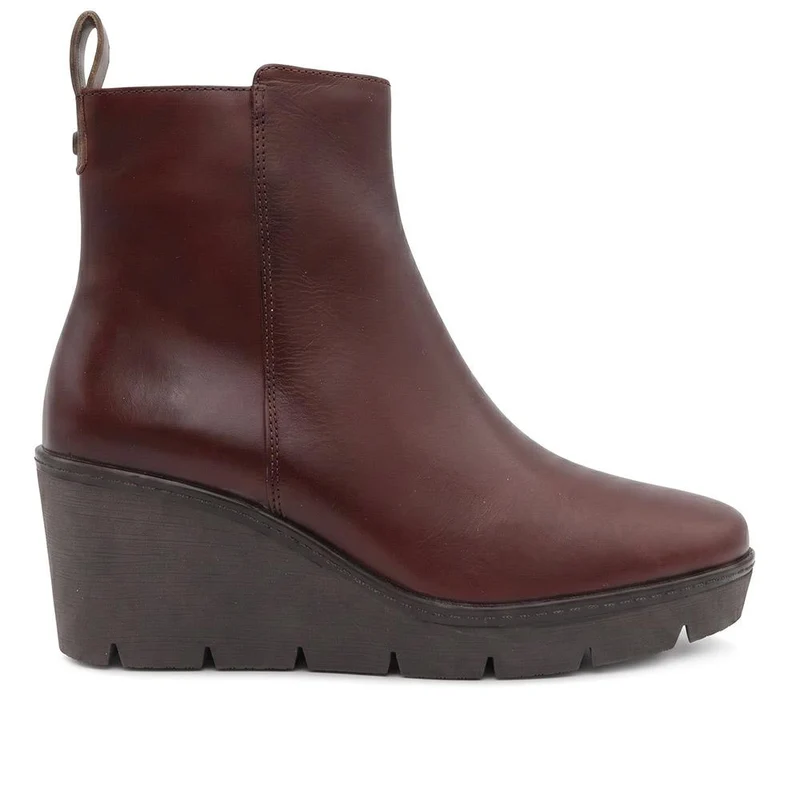 Memento Leather Wedge Heel Ankle Boots - MEMENTO / 329 837