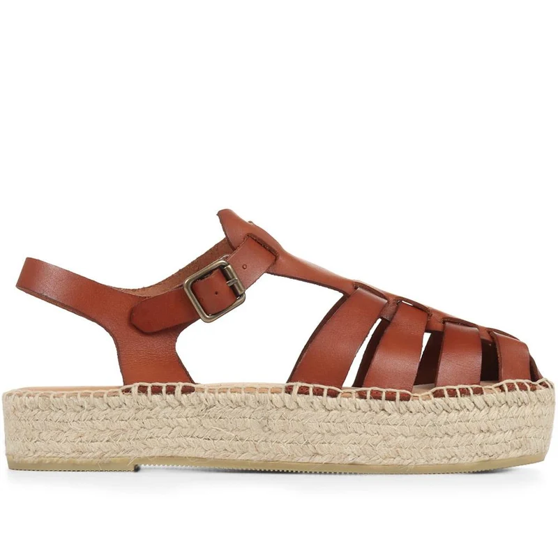 Adelynn Platform Espadrille Sandals - ADELYNN / 322 054 - Tan