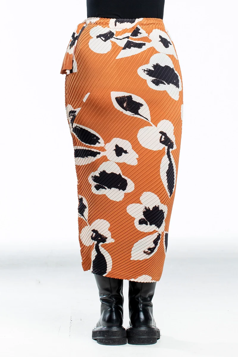 Issey Miyake Damen Wickel Rock VIGOR PLEATS orange multicolor