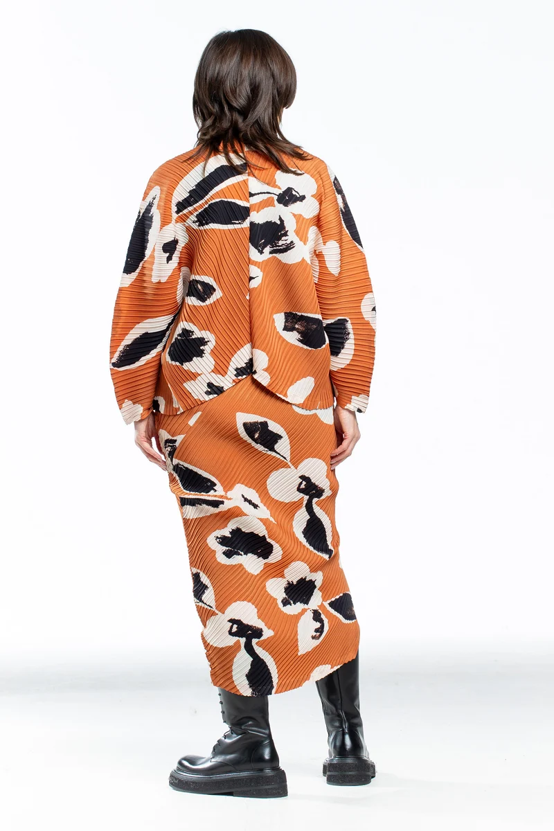 Issey Miyake Damen Wickel Rock VIGOR PLEATS orange multicolor
