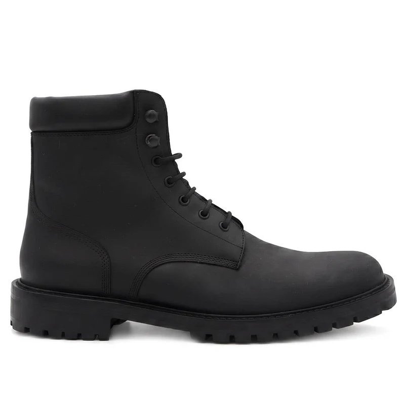 Dalmazio Leather Lace Up Boots - DALMAZIO / 329 956 - Black Nubuck