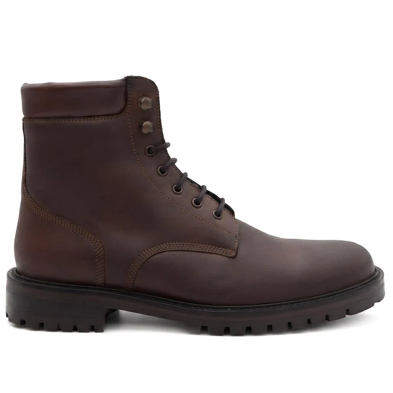 Dalmazio Leather Lace Up Boots - DALMAZIO / 329 956 - Dark Brown Nubuck