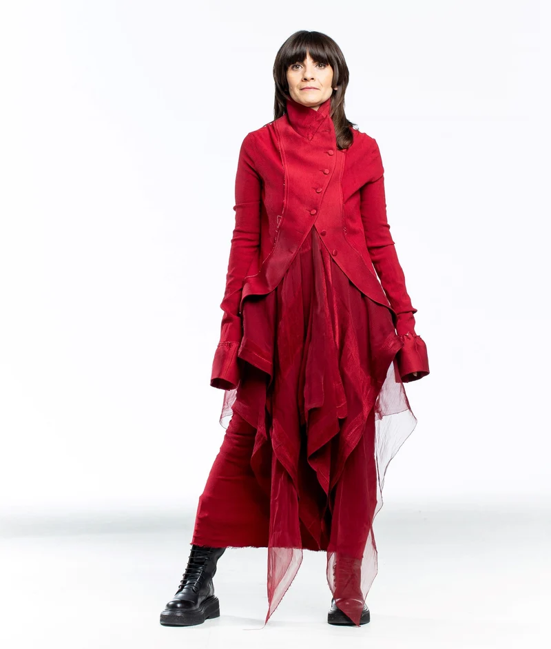 Marc Le Bihan Damen Avantgarde Jacke rot