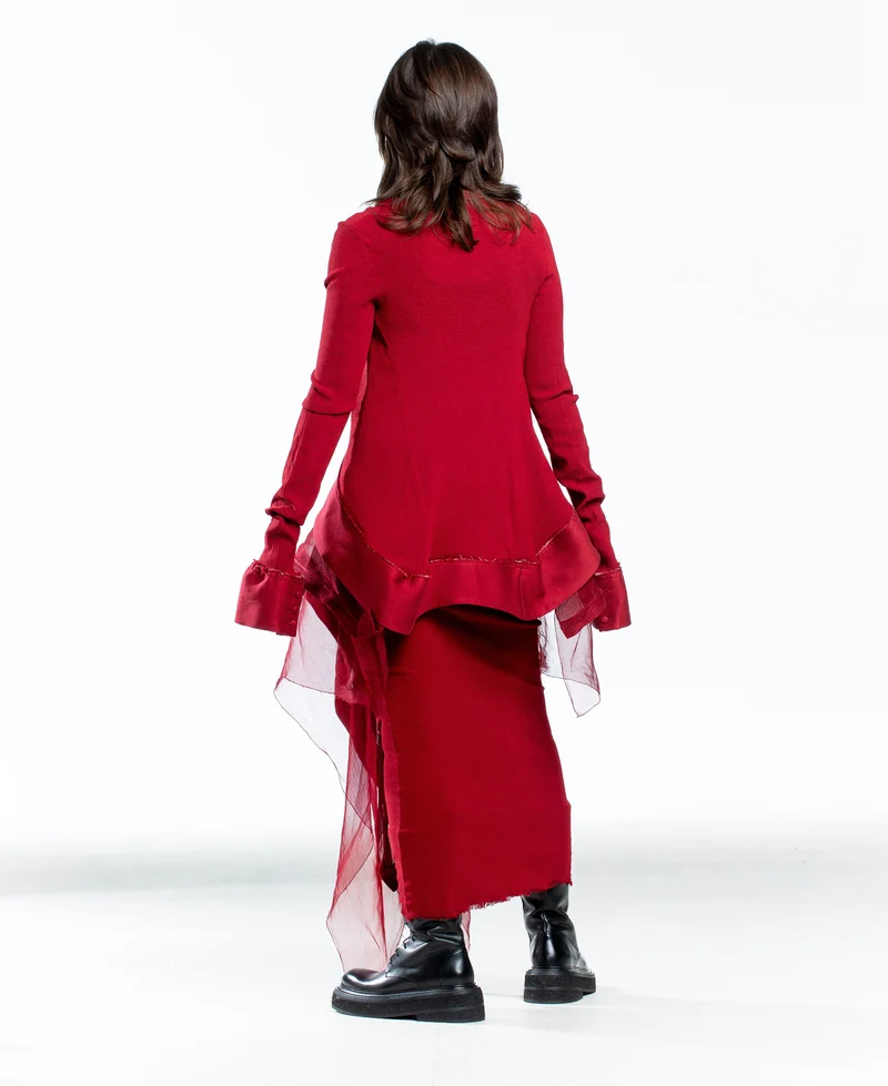 Marc Le Bihan Damen Avantgarde Jacke rot