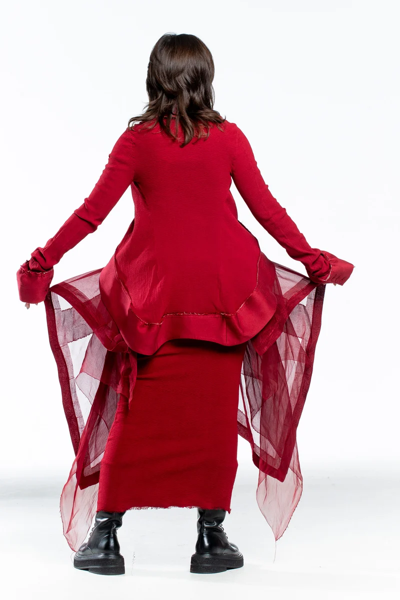 Marc Le Bihan Damen Avantgarde Jacke rot