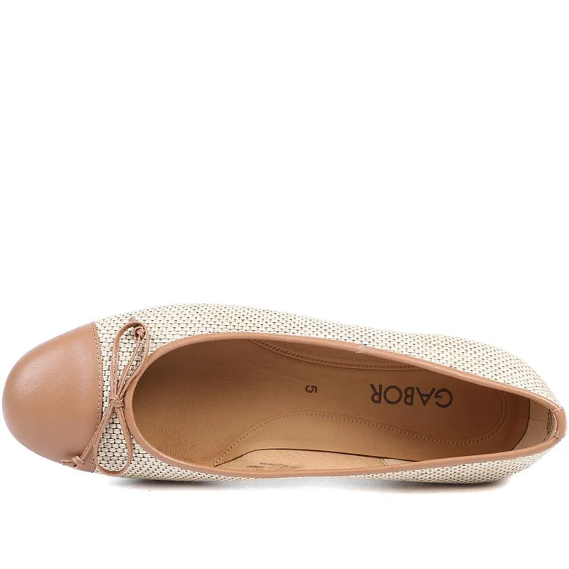 Gabor Dulford Flat Heel Slip On Flats - GAB43510 / 328 856 - Raffia