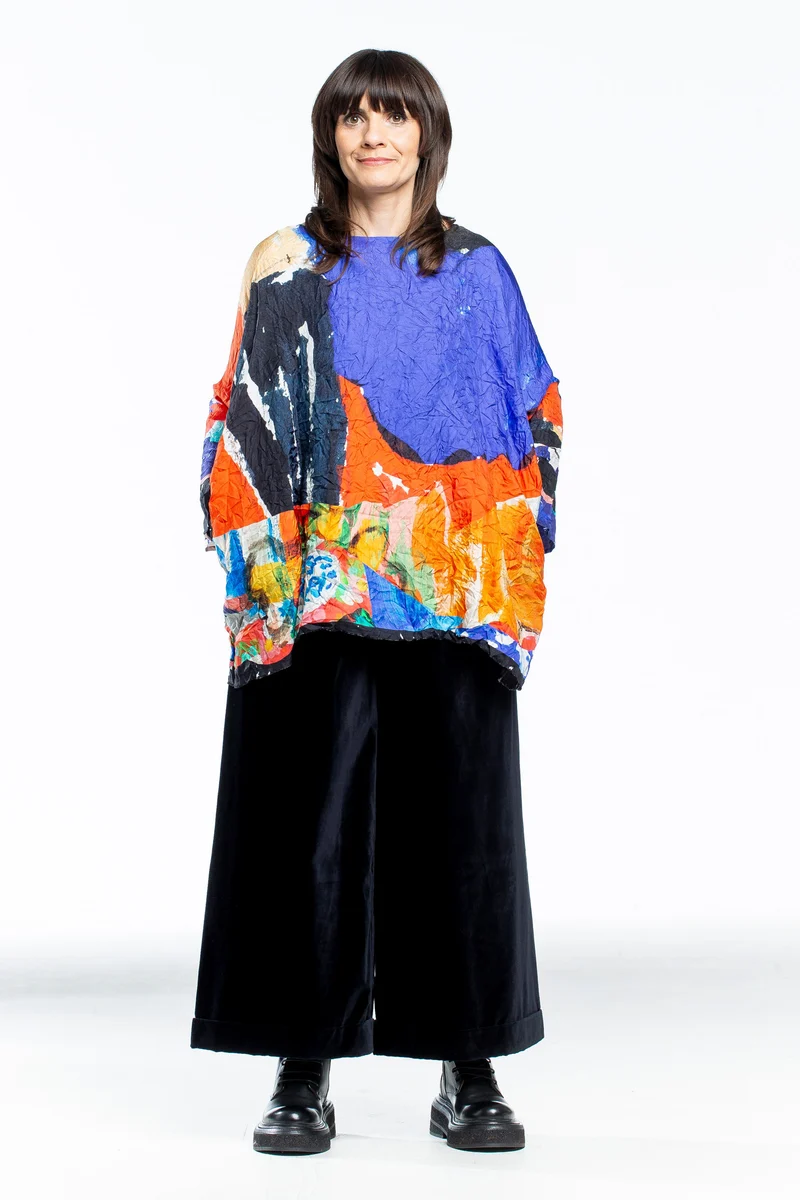 Daniela Gregis Damen Crashed Oversized Shirt multicolour