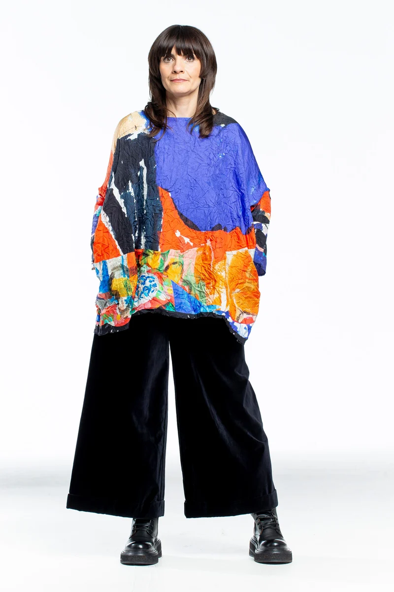Daniela Gregis Damen Crashed Oversized Shirt multicolour