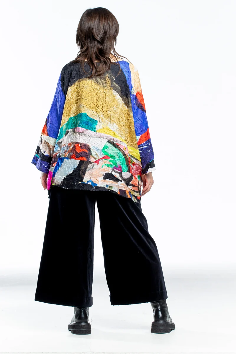 Daniela Gregis Damen Crashed Oversized Shirt multicolour