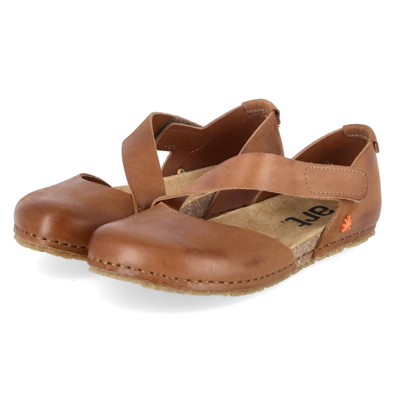 Spangenballerinas CRETA Braun