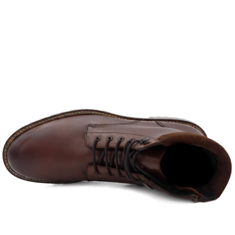 Dalmazio Leather Lace Up Boots - DALMAZIO / 329 956 - Chestnut Leather