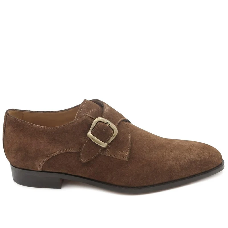 Justin Leather Single Strap Monk Shoes - JUSTIN / 318 901