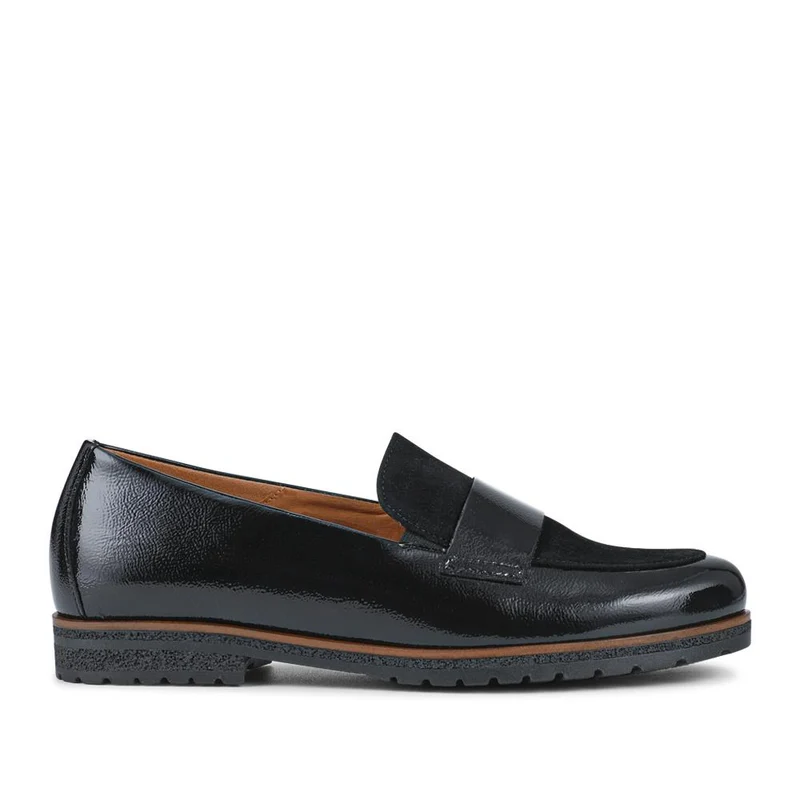 Elder Gabor Leather Loafers - GAB42527 / 328 454 - Black Patent