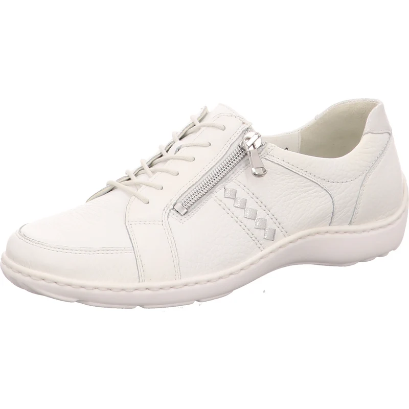 Waldläufer Schnürschuh Henni weiß-kombi.