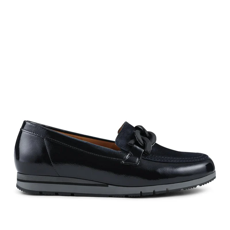 Bea Gabor Leather Chain-Detailed Loafers - GAB42505 / 327 744