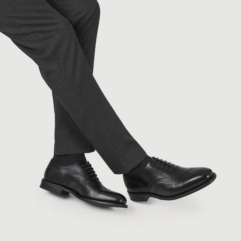 Buckingham Wide-Fit Leather Brogues - LOA41501 / 327 668 - Black