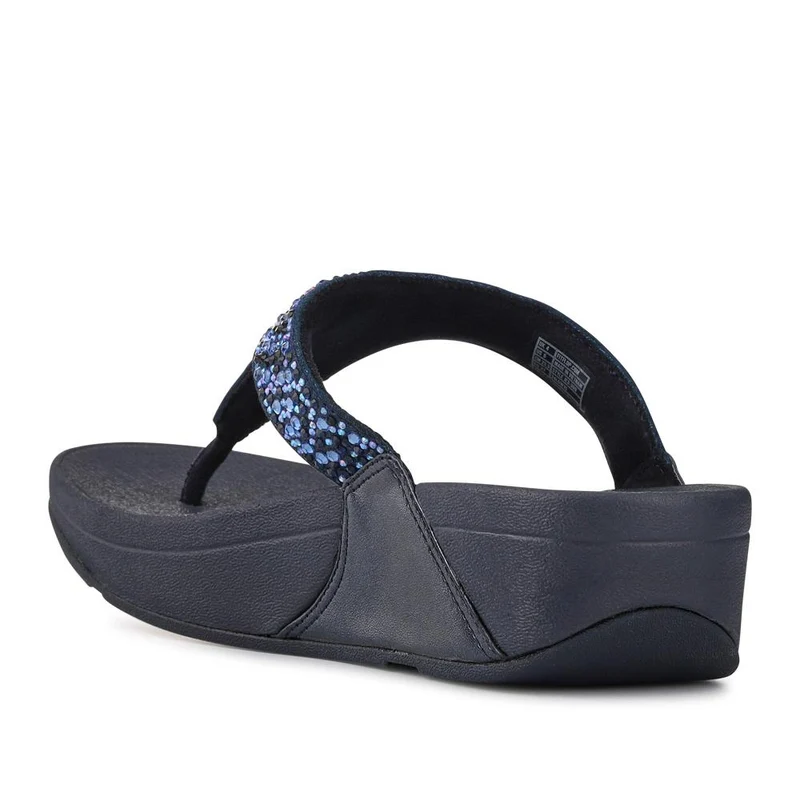 Wedged Toe-Post Sandals - FITF41520 / 326 866 - Navy