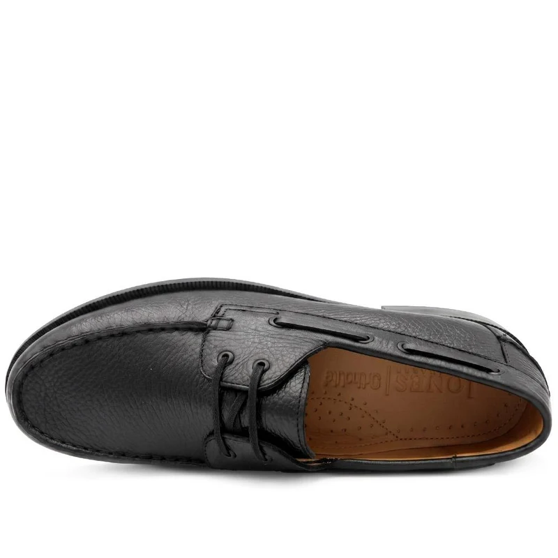 Parrie Smart Leather Boat Shoes - PARRIE / 329 947 - Black Grain