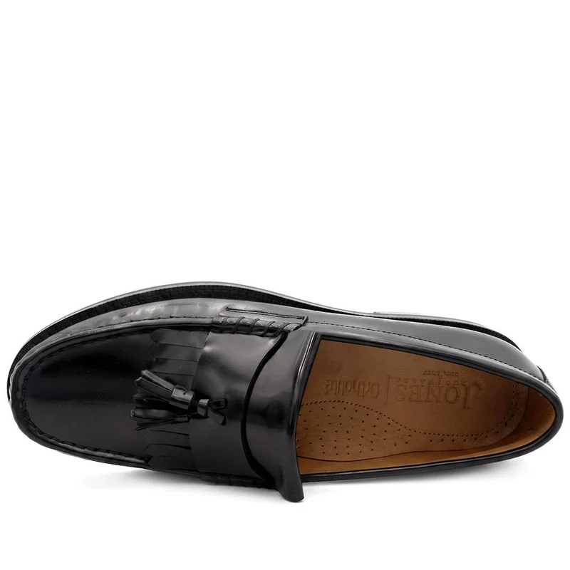 Quavon Leather Tasselled Loafers - QUAVON / 329 972 - Black Polished