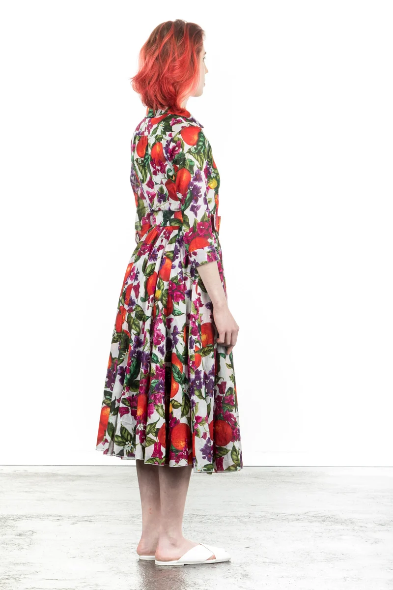 SAMANTHA SUNG Damen Kleid ASTER mit Fruit Print