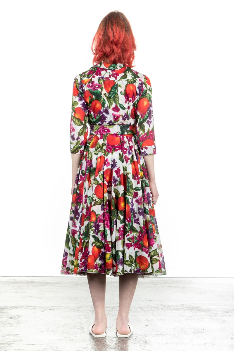 SAMANTHA SUNG Damen Kleid ASTER mit Fruit Print