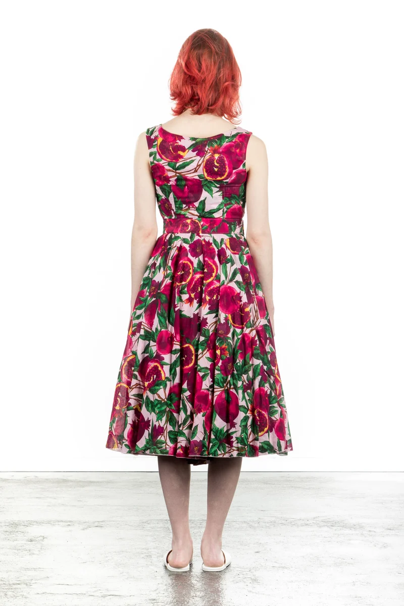 SAMANTHA SUNG Damen Sommerkleid Aster Floraler Print pink