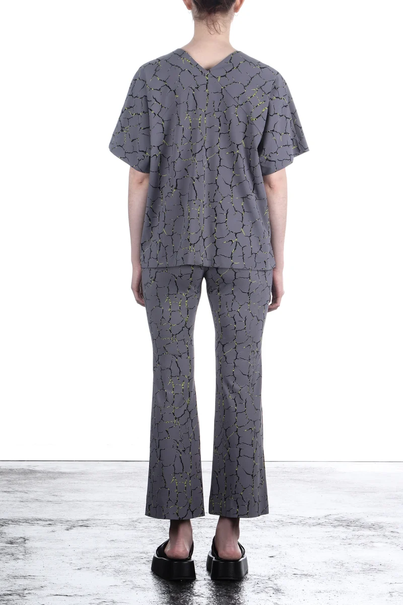 Schella Kann 2 Damen Shirt grau mit Print