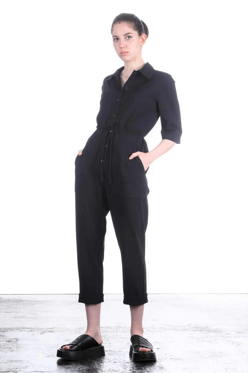 Schella Kann 2 Damen Stretch Jumpsuit schwarz