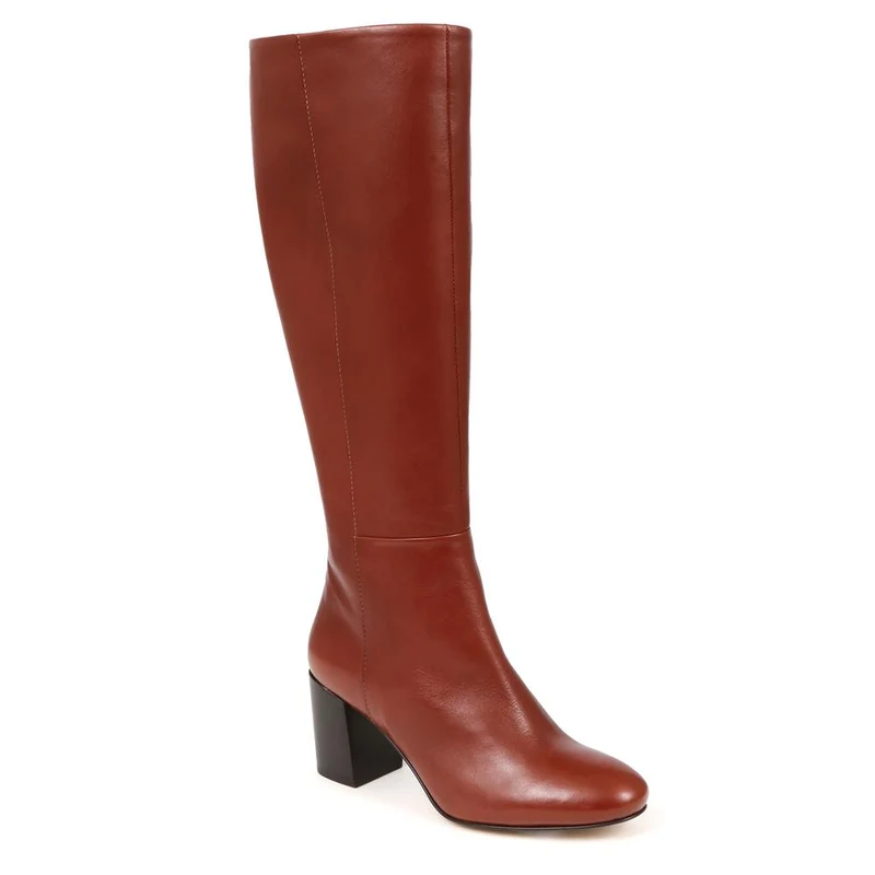 Neptune Long Large Calf Fit Long Leather Boots - NEPTUNELONGL / 326 217 - Tan