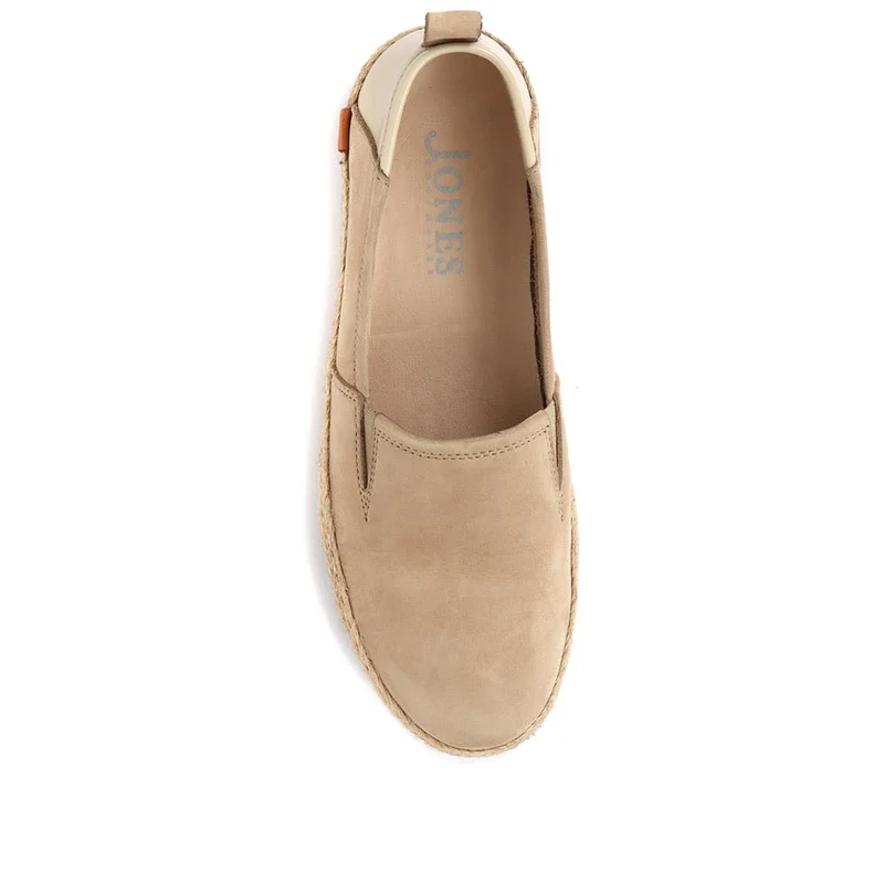 Milan Leather Espadrille Flats - MILAN / 320 085 - Sand