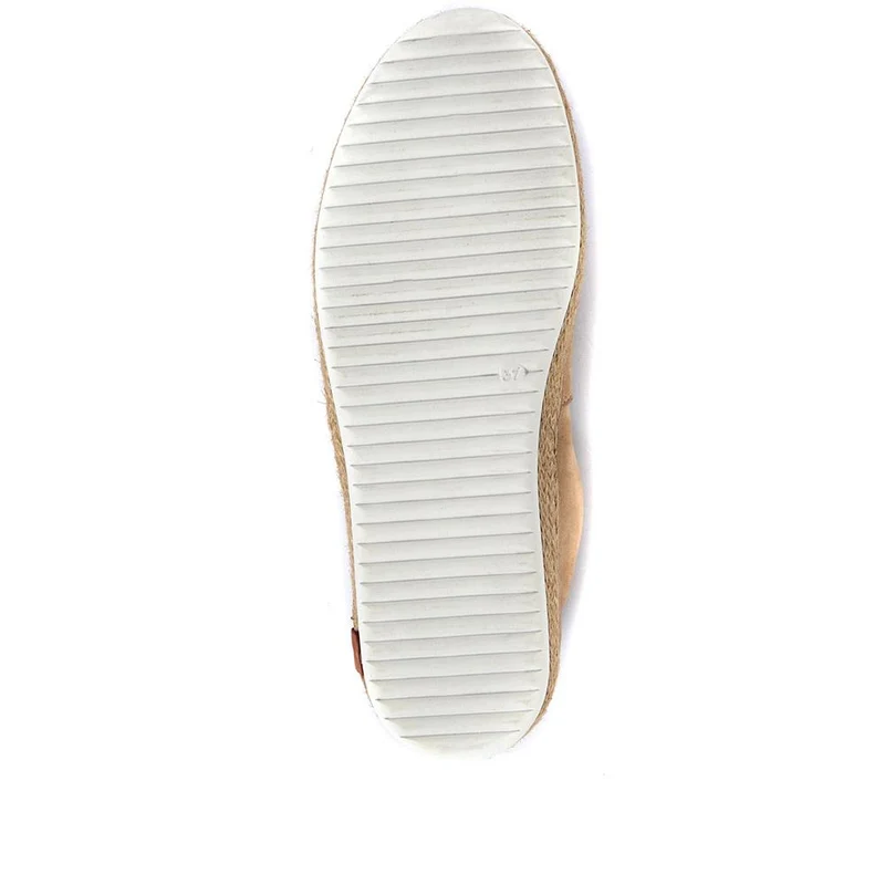 Milan Leather Espadrille Flats - MILAN / 320 085 - Sand