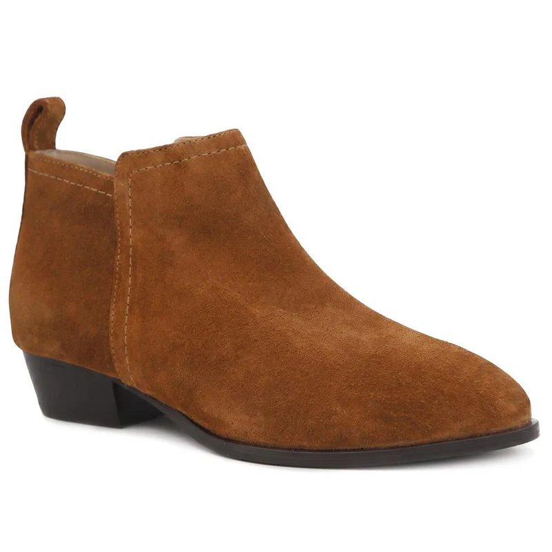 Floralie Leather Cushioned Ankle Boots - FLORALIE / 329 919 - Cognac