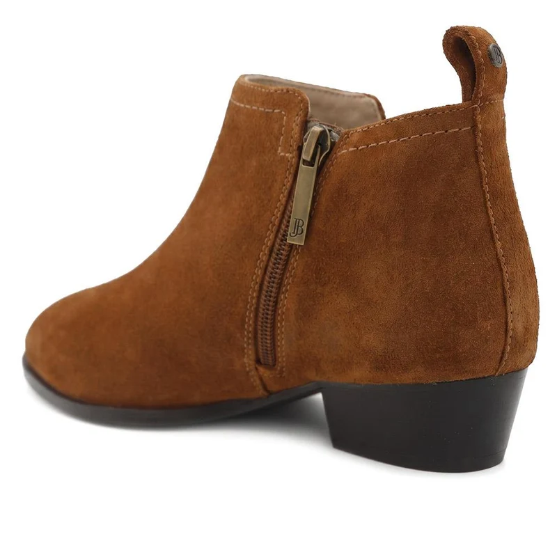 Floralie Leather Cushioned Ankle Boots - FLORALIE / 329 919 - Cognac