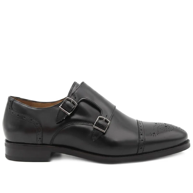 Nation Leather Dual Strap Monk Shoes - NATION / 329 976