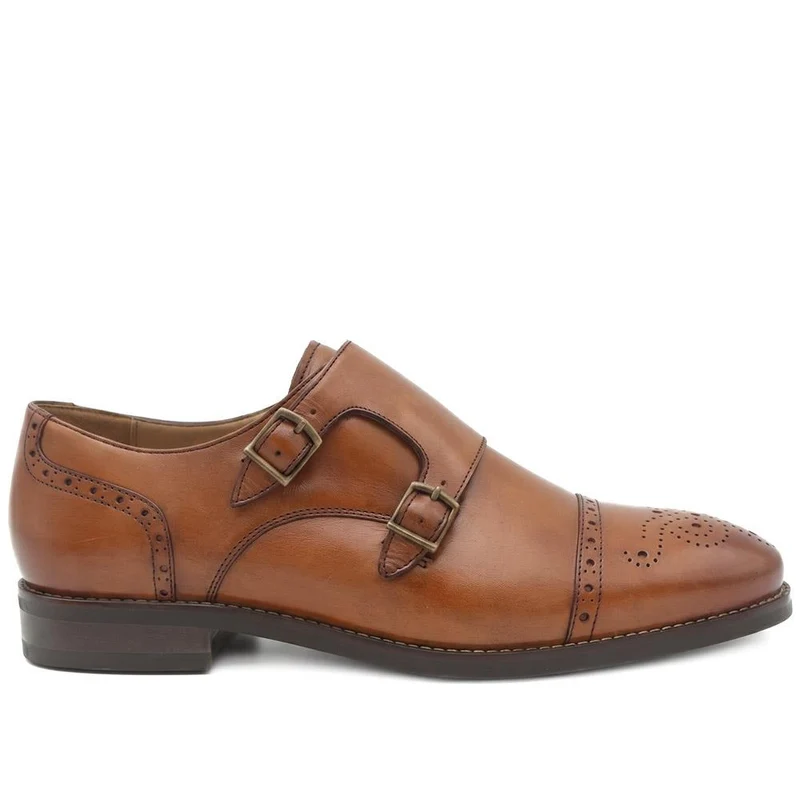 Nation Leather Dual Strap Monk Shoes - NATION / 329 976