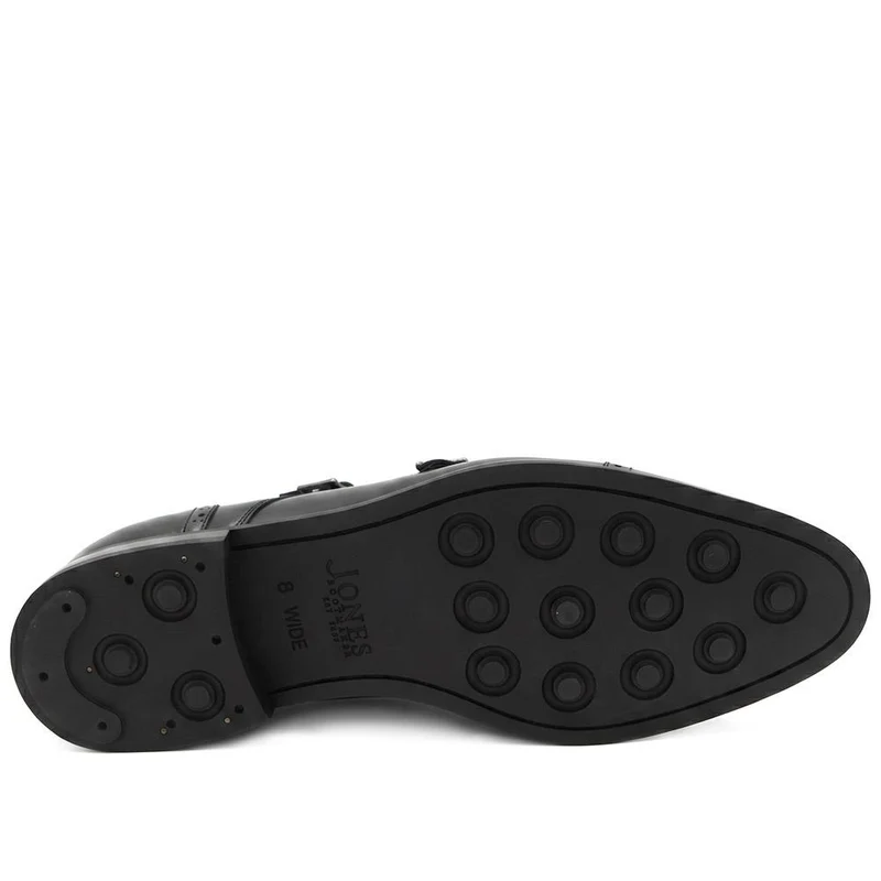 Nation Leather Dual Strap Monk Shoes - NATION / 329 976 - Black Leather