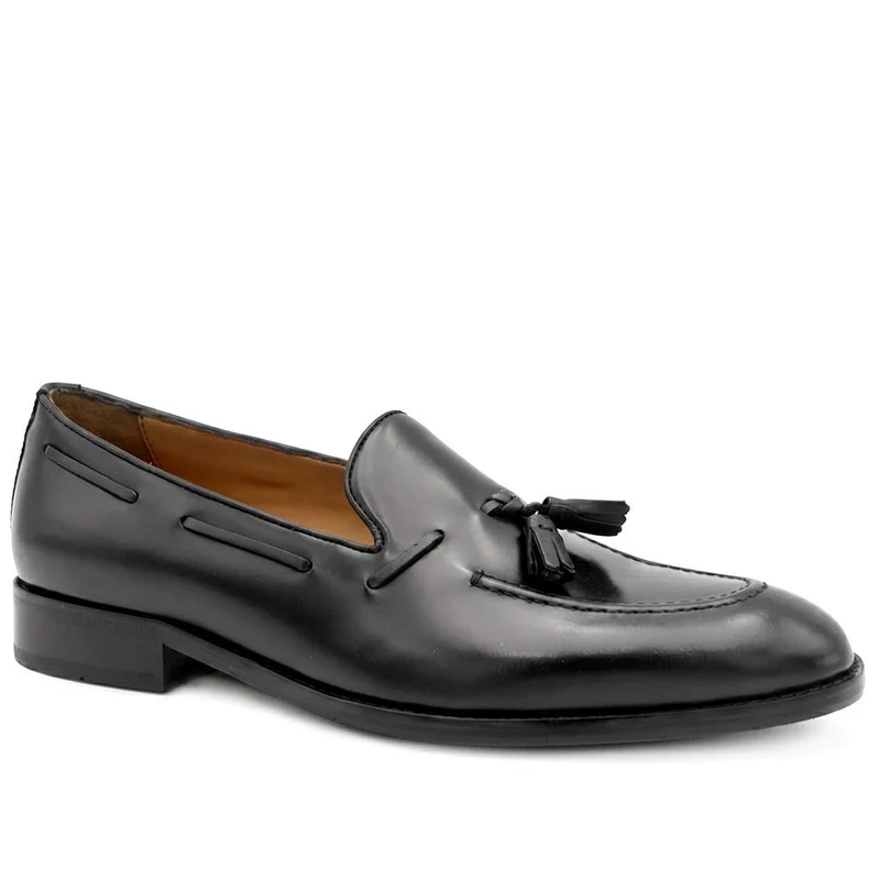 Rolando Leather Tassel Loafers - ROLANDO / 329 985 - Black Leather