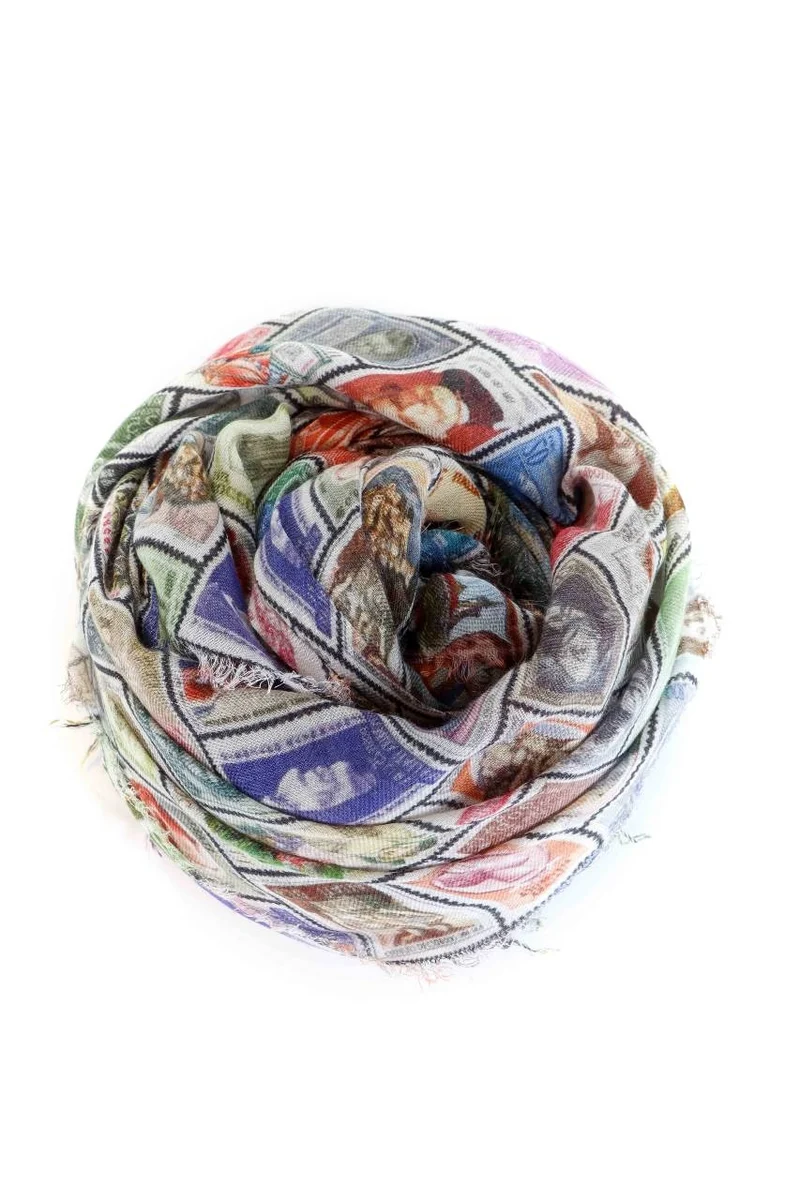 Faliero Sarti Tuch 'STAMPS' mehrfarbig