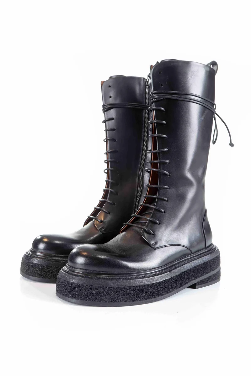 Marsèll Damen Leder Stiefel ZUCCONE STIVALE schwarz