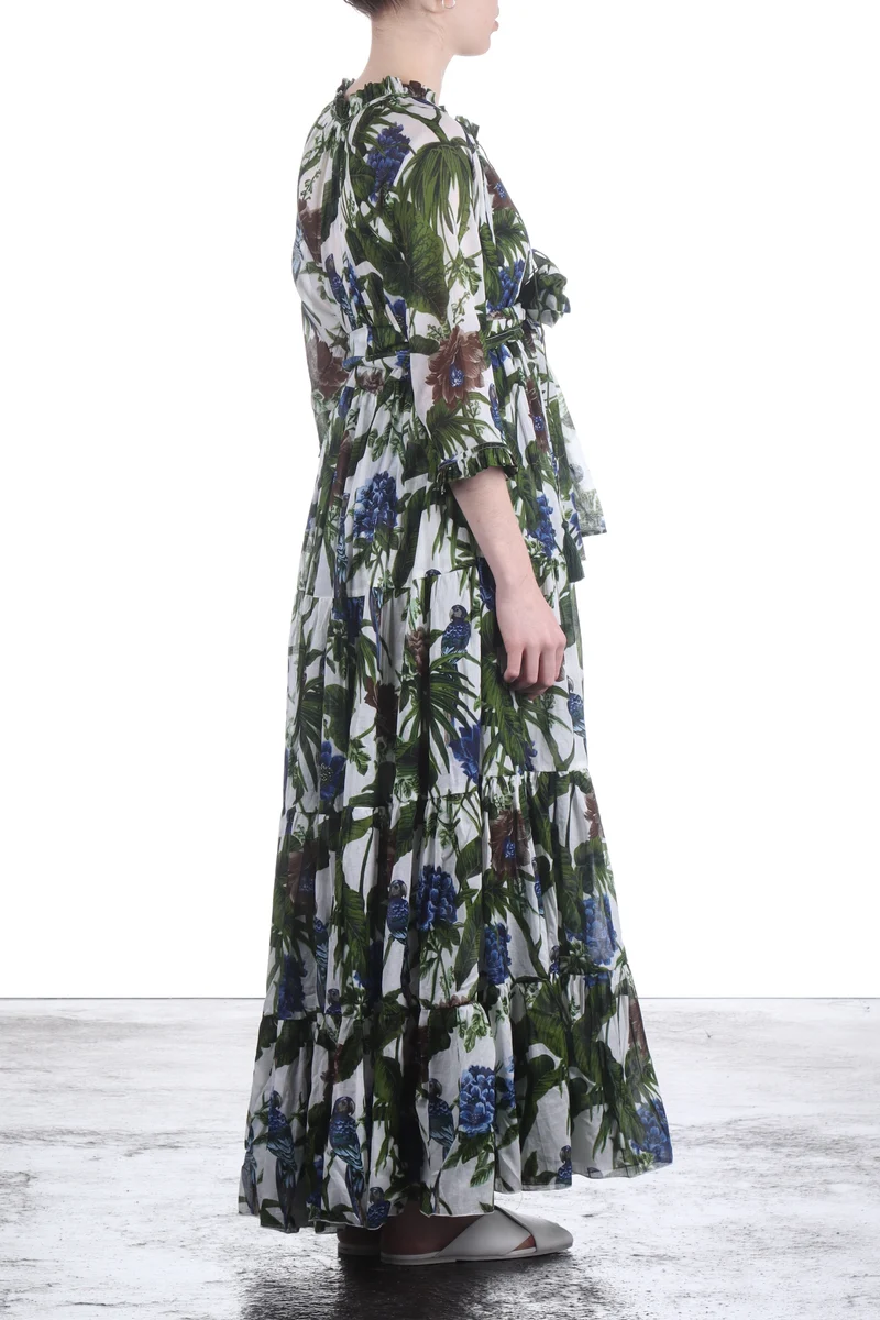 SAMANTHA SUNG Bohemian Blusenkleid EDEN mit Jungle Print