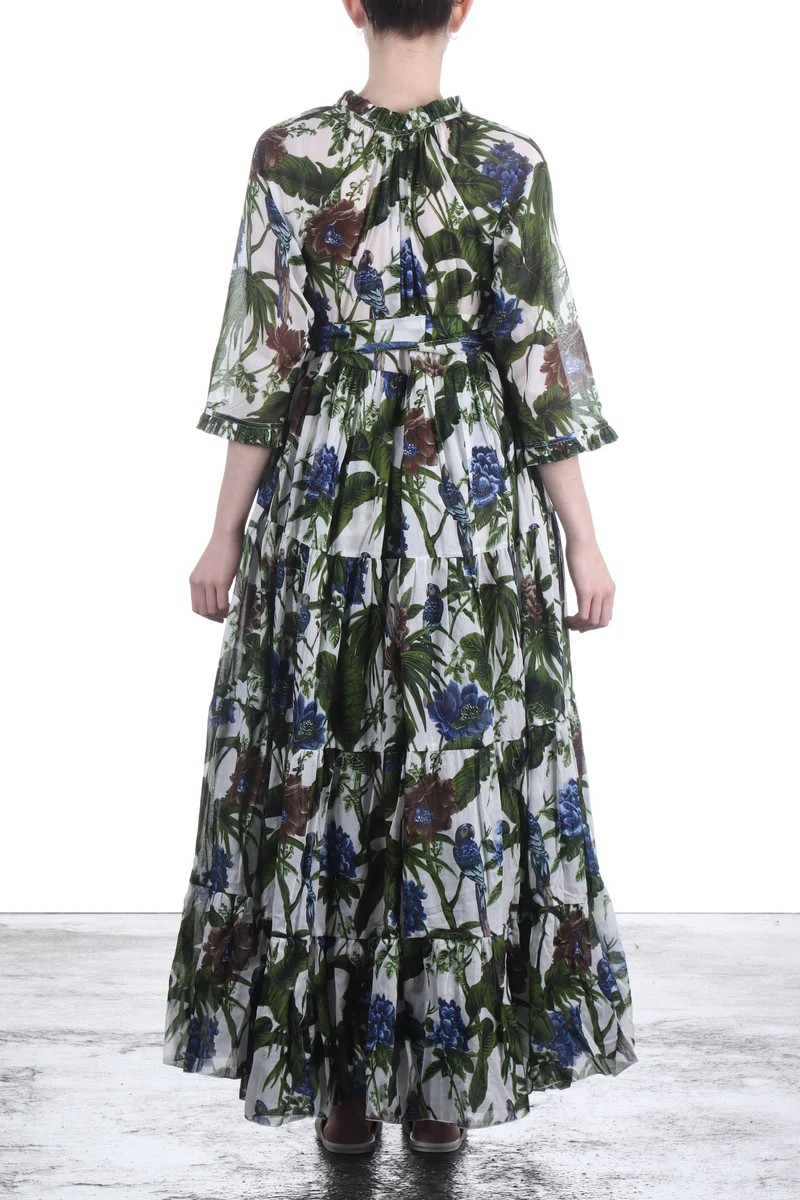 SAMANTHA SUNG Bohemian Blusenkleid EDEN mit Jungle Print