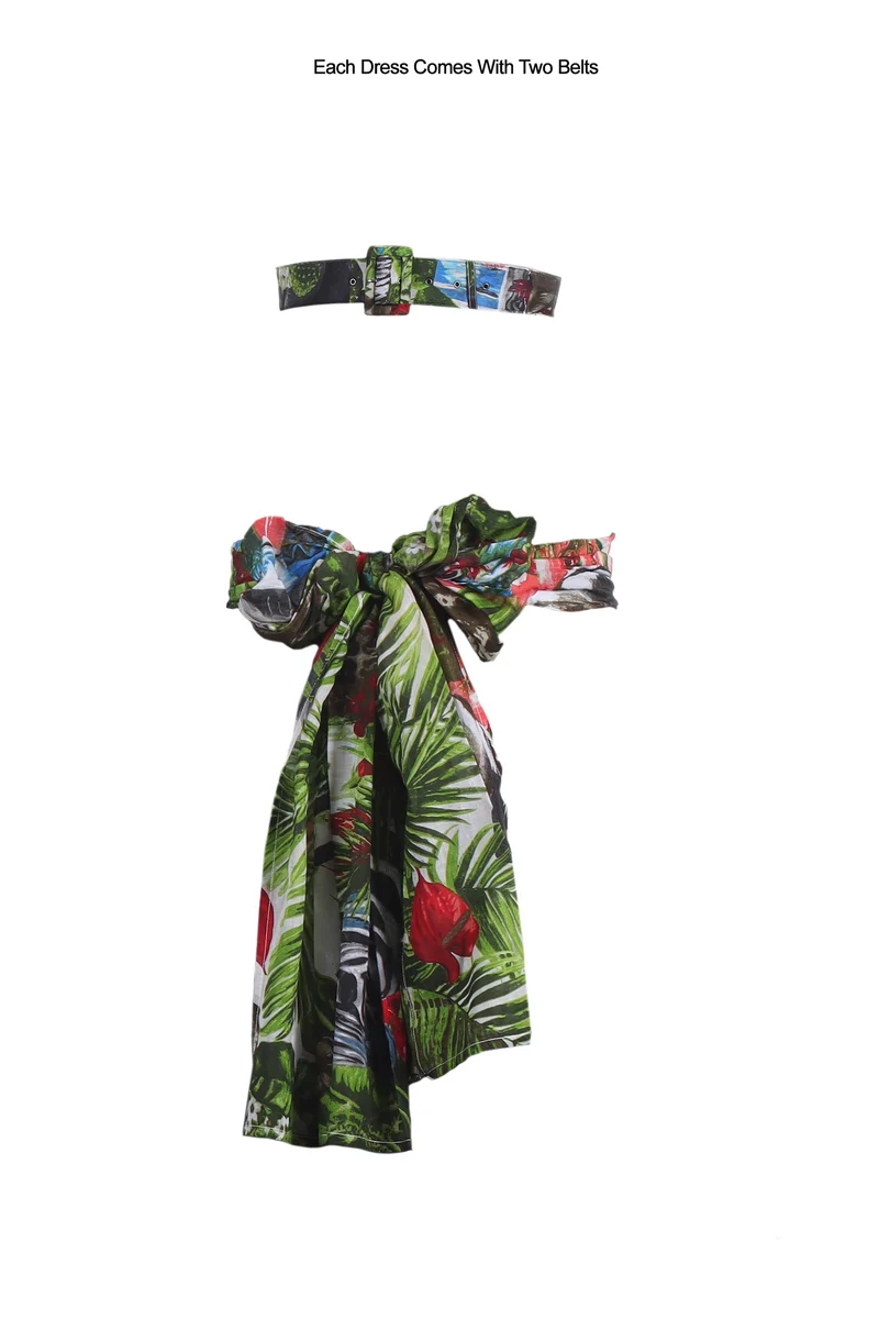 SAMANTHA SUNG Damen Kleid AUDREY hellblau mit Print